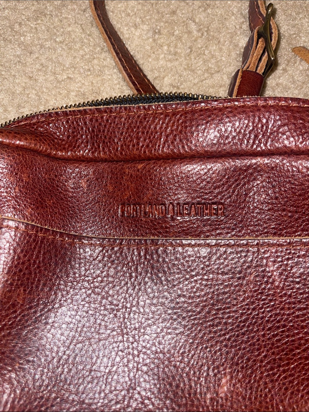 Portland Leather Crossbody Bag in Brown - Picture 5 of 5